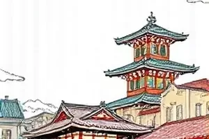 竖屏条漫首页主推版面，海港夜景多格分镜依次铺开