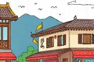 慢船备忘录条漫封面，缓慢行驶的内河客船